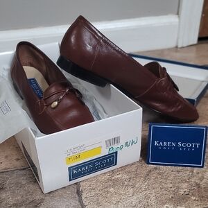 Karen Scott Tan Leather Loafers